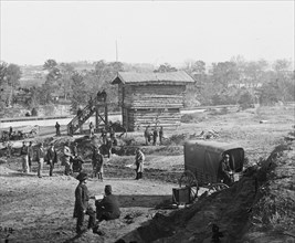 Arlington Heights, Va. Blockhouse near Aqueduct Bridge 1863