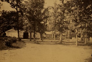 Arlington House, barns and soldiers' barracks, June 29, 1864 1863
