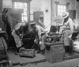 Army Blacksmiths Shoe Horses 1919