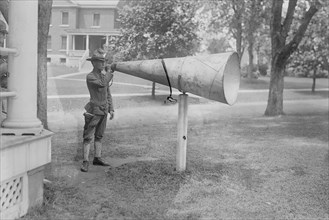 Army Bugler employs Large Megaphone to Wake Everyone