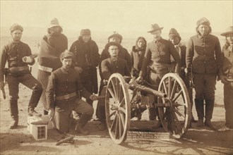 Artillery Gunners with field piece 1890