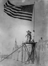 As a result of the Tampico Affair, the US Military invades Mexico and raises the Flag in Vera Cruz 1914