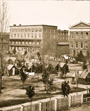 Atlanta, Ga. Trout House, Masonic Hall, and Federal encampment on Decatur Street 1864