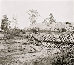 Atlanta, Georgia. Confederate fortifications. (shown is [Barnard's] wagon and portable darkroom 1864