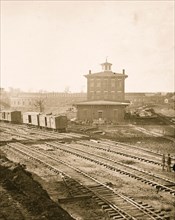 Atlanta, Georgia. Railroad roundhouse 1864