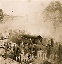 Atlanta, Georgia. Sherman's men destroying railroad 1864