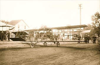 Curtiss-Herring flying machine, on ground, Mineola, L.I. 1909