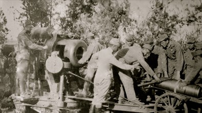 Austrians loading 30.5 cm. gun 1916