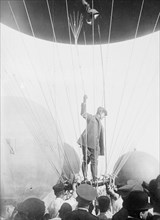 Aviator in Basket of a Hot Air Balloon 1911