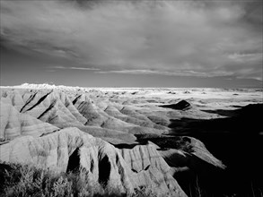 Infrared view of the Badlands. Badlands National Park, South Dakota 2007