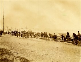 Band and quarters at Cavalry Depot, Camp Stoneman, Geisboro, MD, March 1865 1865