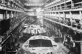 Battleship Turrets produced at Armstrong Works in England 1918