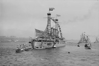 Battleships Connecticut & Mayflower 1912