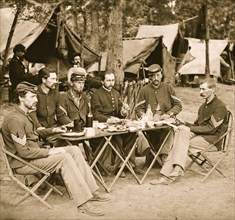 Bealeton, Va. Noncommissioned officers' mess of Co. D, 93d New York Infantry 1863