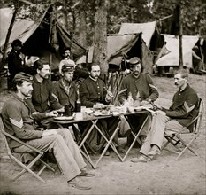 Bealeton, Va. Noncommissioned officers' mess of Co. D, 93d New York Infantry 1863