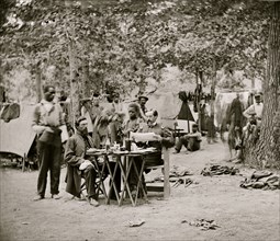 Bealeton, Virginia. Army of the Potomac Officer's mess of Company D, 93d New York Infantry 1863