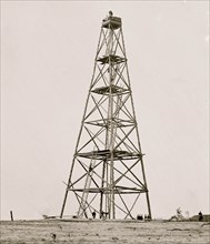 Bermuda Hundred, Va. Signal tower on left of the line near the Appomattox River 1864