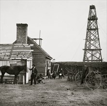 Bermuda Hundred, Virginia. Photographer at Butler's signal tower 1864