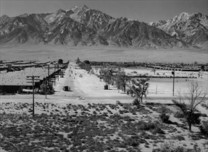 Manzanar Relocation Center from tower 1943
