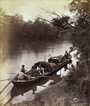 George Napper's boat & crew at dinner at Gwins landing 1872