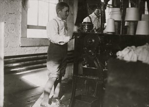 Boy working in Talladega Hosiery Mills 1910