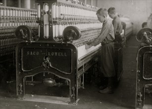 Doffers - Boss said 14 and 15 years old. Indian Orchard Cotton Mill 1917