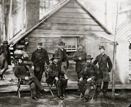 Brandy Station, Va. Gen. Rufus Ingalls and staff, Chief Quartermaster, and officers, Army of the Potomac headquarters 1864