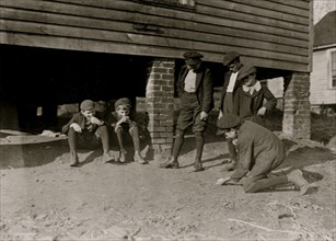 A Game of Marbles at Lunch 1908