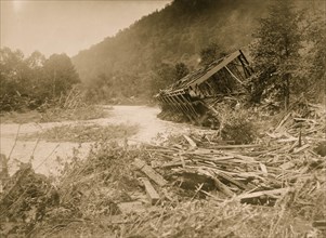 Bridge washed out in Austin, Pennsylvania Dam Break 1911