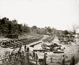 Broadway Landing, Va. Federal ordnance at the depot 1865