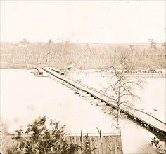 Broadway Landing, Virginia. Pontoon bridge across the Appomattox River 1865