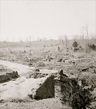 Bull Run, Va. Ruins of the stone bridge, looking upstream 1863