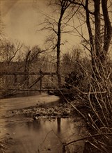 Burnt bridge over Pope's Head, near Devereux Station, Orange & Alexandria Railroad 1863
