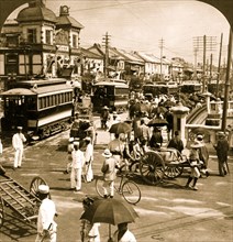 Busy Thoroughfare in Tokyo 1905