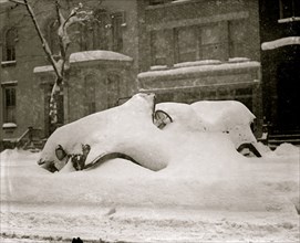 Car Buried as parked on a Washington DC Street during the Blizzard of 1922 1922
