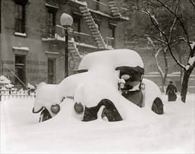 Car Buried as parked on a Washington DC Street during the Blizzard of 1922 1922