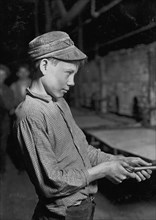 Carrying-in Boy at the Lehr, (15 years old) Glass Works, Grafton, W. Va.  1908