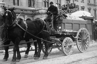 Carting Snow from New York Streets by Horse & Wagon