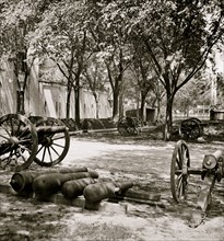 Charleston, S.C. Blakely guns and ammunition in the Arsenal yard 1865