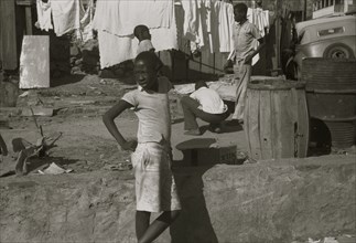 Charlotte Amalie, St. Thomas Island, Virgin Islands. Children in one of the slum areas 1941