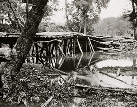 Chickahominy River, Va. Military bridge built by the 15th New York Volunteers under Col. John McL. Murphy 1862