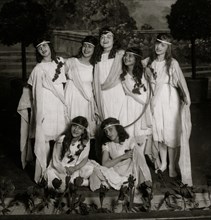 Children of the Sunshine with "Play" Miss Mackay's Pageant Children of Sunshine and Shadow as presented at Washington Irving High School. 1916