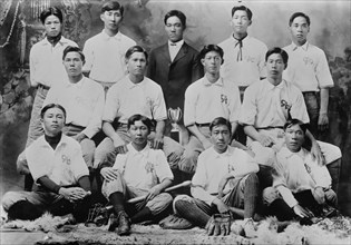 Chinese Baseball Team from Honolulu Hawaii 1910