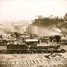 City Point, Va. "Gen. J. C. Robinson" and other locomotives of the U.S. Military Railroad 1883