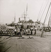 City Point, Va. African Americans unloading vessels at landing 1863
