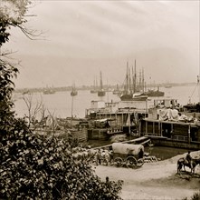 City Point, Va. View of waterfront with Federal supply boats 1863