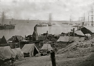 City Point, Va. Wharves after the explosion of ordnance barges on August 4, 1864 1864