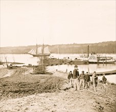 Medical supply boat Planter at General Hospital wharf on the Appomattox 1863