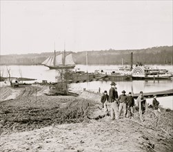 Medical supply boat Planter at General Hospital wharf on the Appomattox 1864