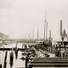 City Point, Virginia. Army stores on wharf 1863